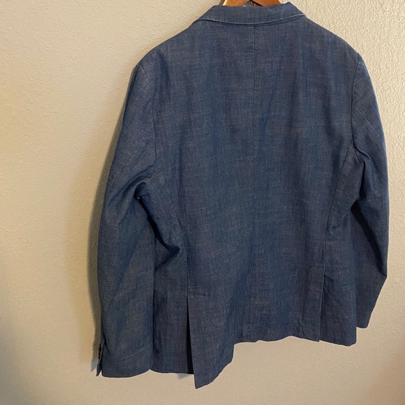 Men’s Lands’ End Denim Style Blazer - Picture 10 of 10